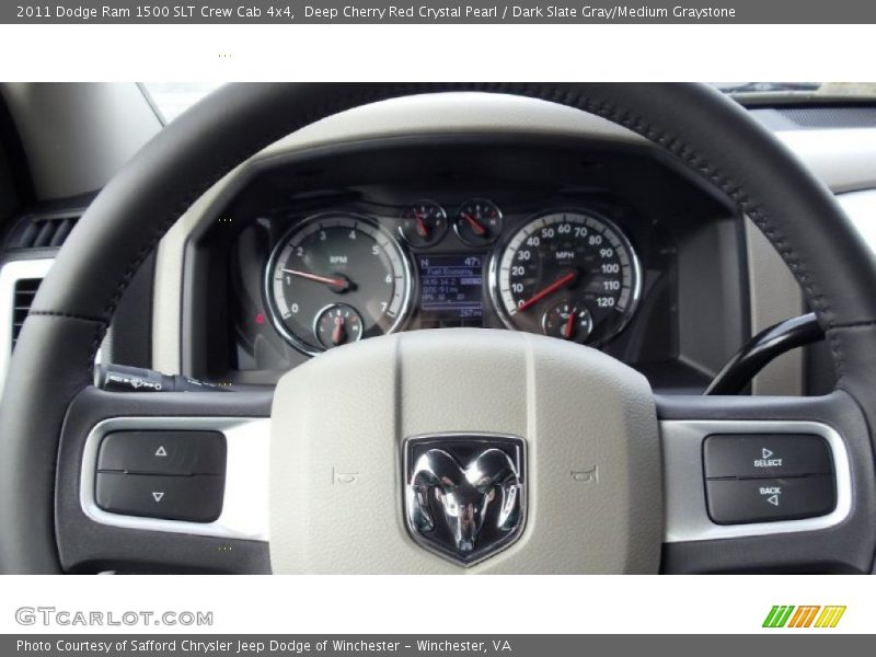 Deep Cherry Red Crystal Pearl / Dark Slate Gray/Medium Graystone 2011 Dodge Ram 1500 SLT Crew Cab 4x4