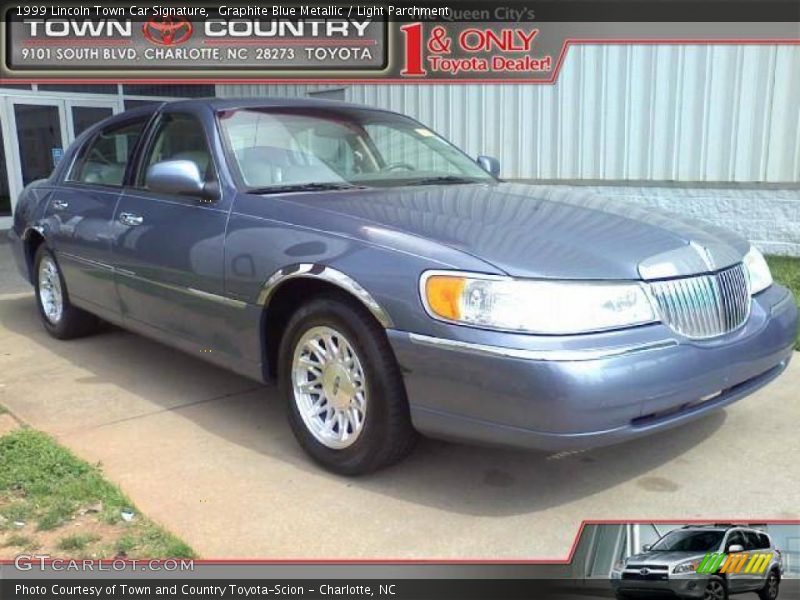 Graphite Blue Metallic / Light Parchment 1999 Lincoln Town Car Signature