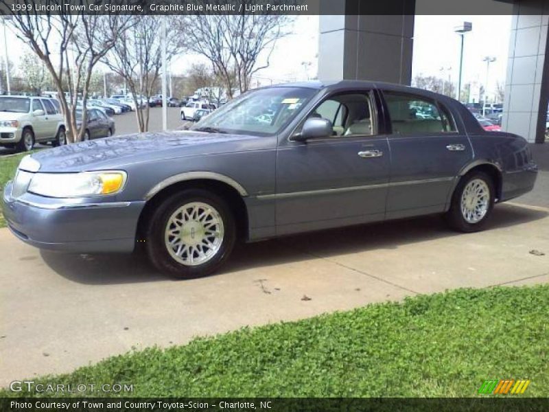 Graphite Blue Metallic / Light Parchment 1999 Lincoln Town Car Signature