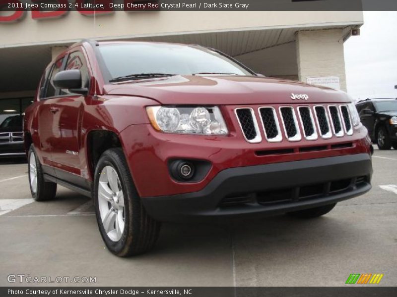 Deep Cherry Red Crystal Pearl / Dark Slate Gray 2011 Jeep Compass 2.4 Latitude