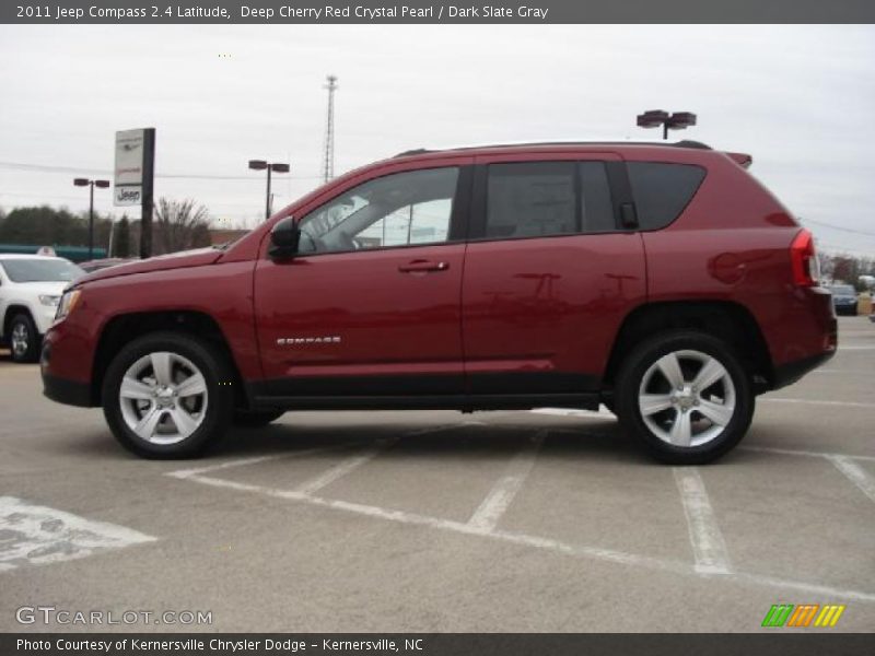 Deep Cherry Red Crystal Pearl / Dark Slate Gray 2011 Jeep Compass 2.4 Latitude