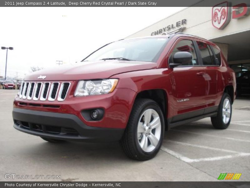 Deep Cherry Red Crystal Pearl / Dark Slate Gray 2011 Jeep Compass 2.4 Latitude