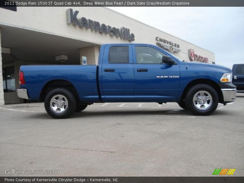 Deep Water Blue Pearl / Dark Slate Gray/Medium Graystone 2011 Dodge Ram 1500 ST Quad Cab 4x4