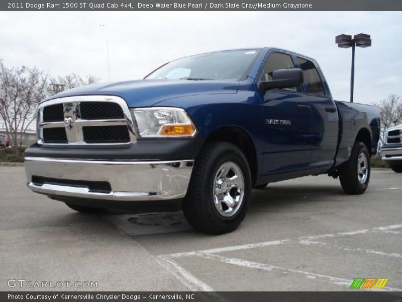 Deep Water Blue Pearl / Dark Slate Gray/Medium Graystone 2011 Dodge Ram 1500 ST Quad Cab 4x4