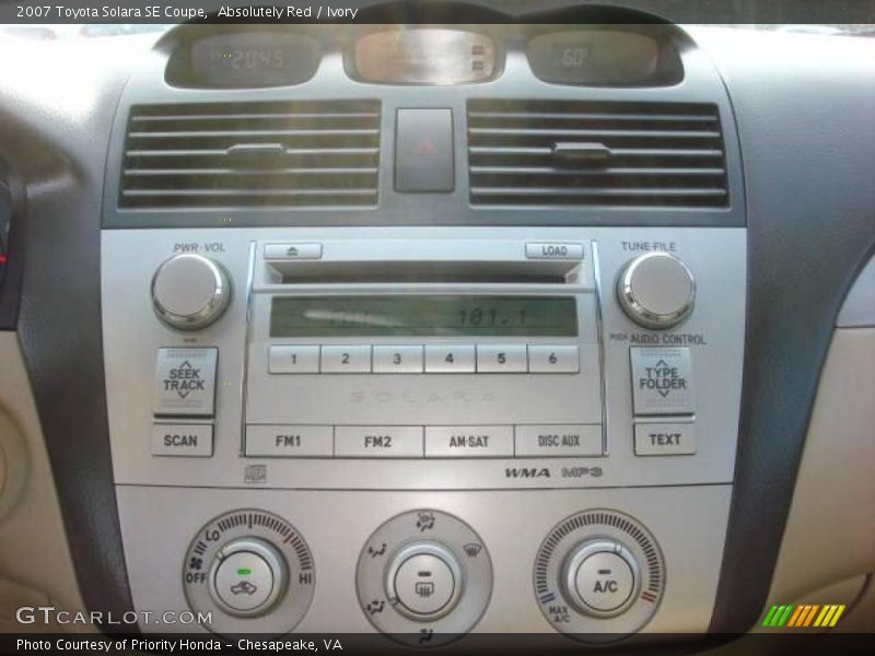 Absolutely Red / Ivory 2007 Toyota Solara SE Coupe