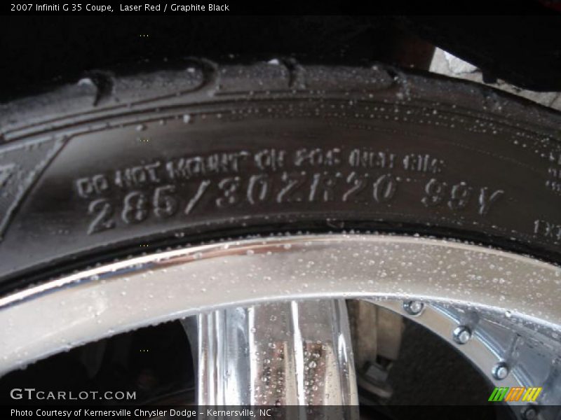 Custom Wheels of 2007 G 35 Coupe