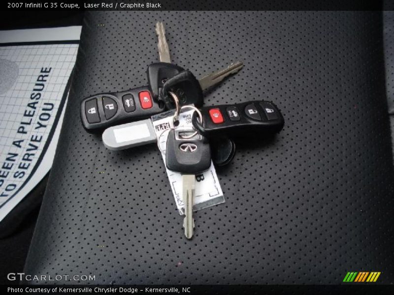 Laser Red / Graphite Black 2007 Infiniti G 35 Coupe