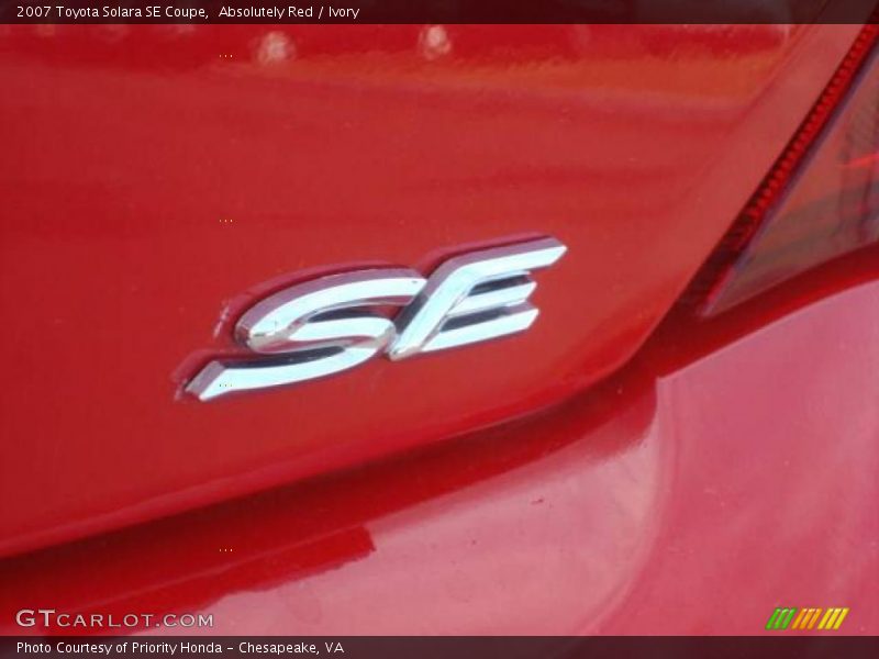 Absolutely Red / Ivory 2007 Toyota Solara SE Coupe