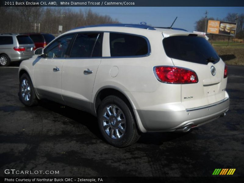 White Diamond Tricoat / Cashmere/Cocoa 2011 Buick Enclave CXL AWD