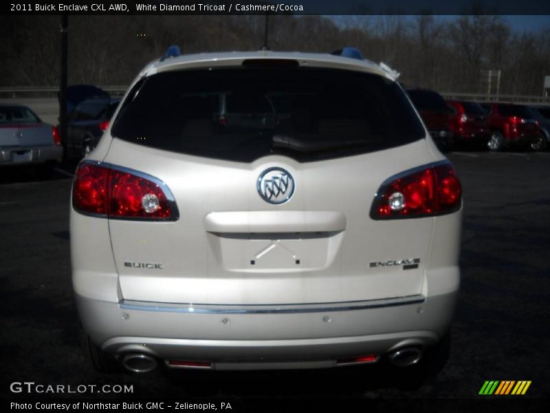 White Diamond Tricoat / Cashmere/Cocoa 2011 Buick Enclave CXL AWD