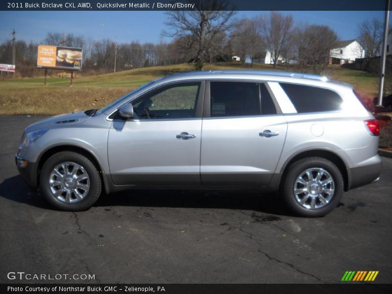 Quicksilver Metallic / Ebony/Ebony 2011 Buick Enclave CXL AWD