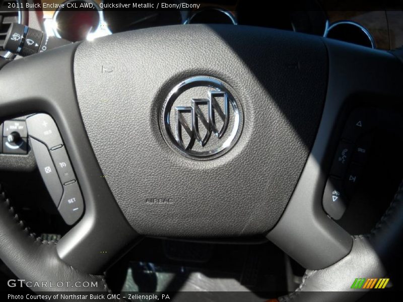 Quicksilver Metallic / Ebony/Ebony 2011 Buick Enclave CXL AWD