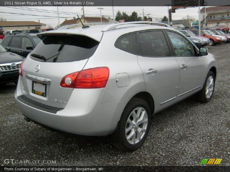Silver Ice Metallic / Gray 2011 Nissan Rogue SL AWD