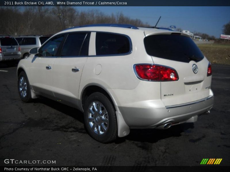 White Diamond Tricoat / Cashmere/Cocoa 2011 Buick Enclave CXL AWD