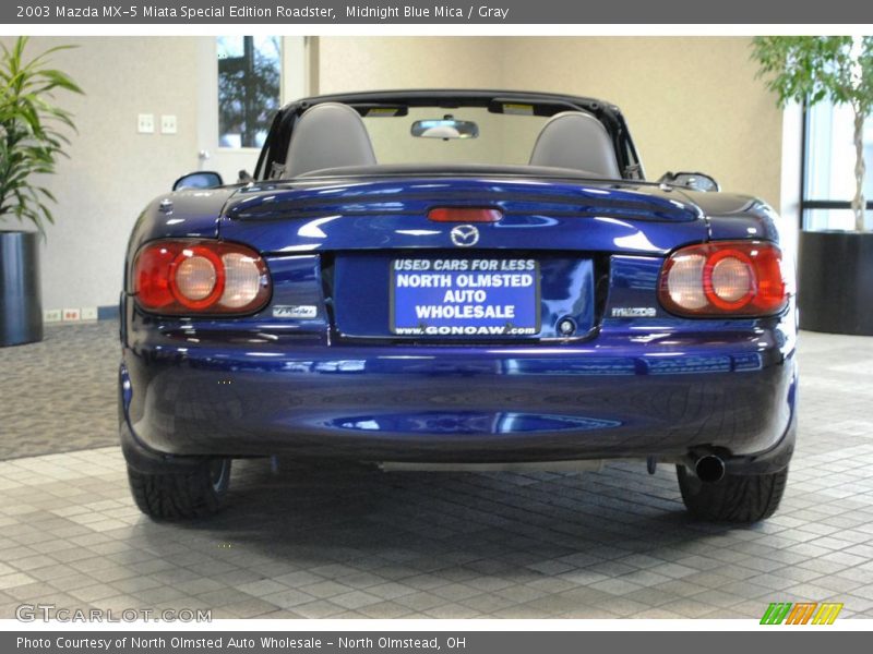 Midnight Blue Mica / Gray 2003 Mazda MX-5 Miata Special Edition Roadster