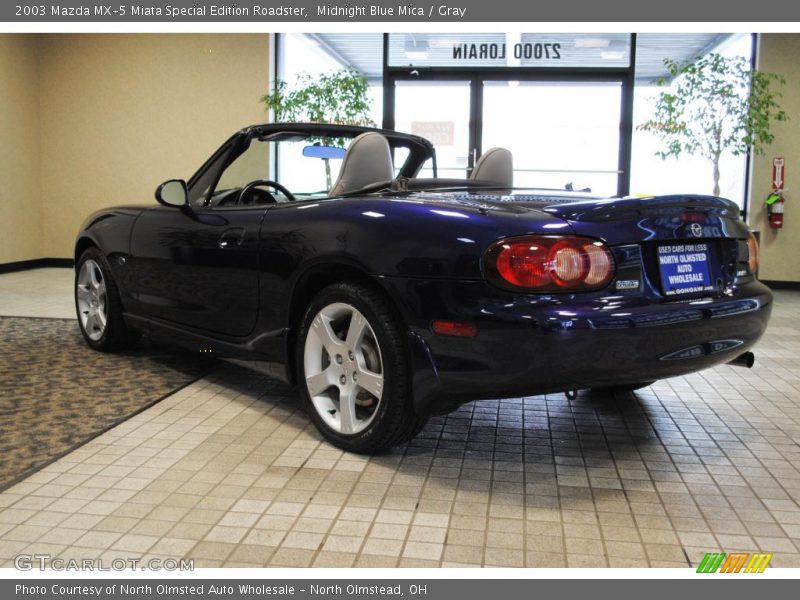 Midnight Blue Mica / Gray 2003 Mazda MX-5 Miata Special Edition Roadster