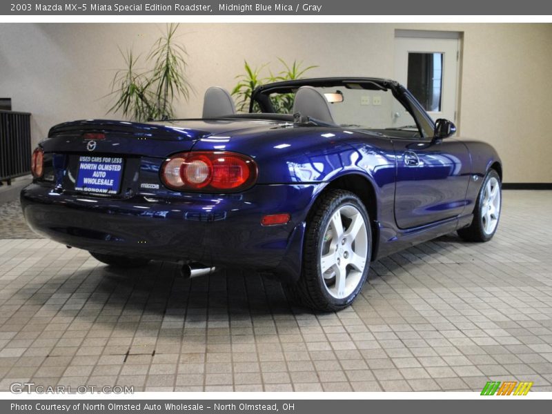 Midnight Blue Mica / Gray 2003 Mazda MX-5 Miata Special Edition Roadster