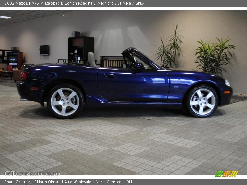 Midnight Blue Mica / Gray 2003 Mazda MX-5 Miata Special Edition Roadster