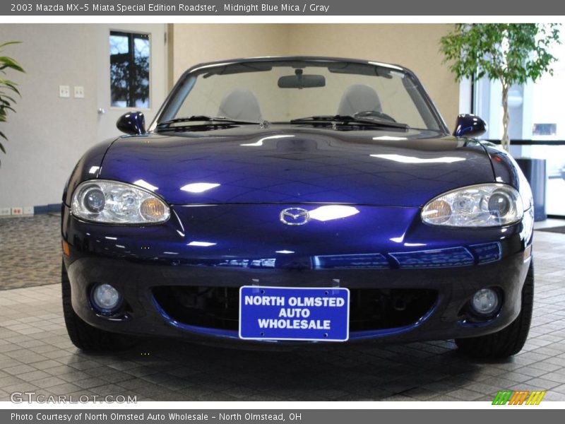 Midnight Blue Mica / Gray 2003 Mazda MX-5 Miata Special Edition Roadster