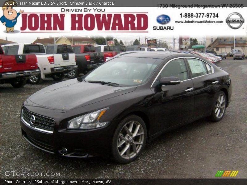 Crimson Black / Charcoal 2011 Nissan Maxima 3.5 SV Sport