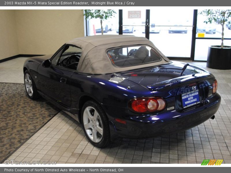 Midnight Blue Mica / Gray 2003 Mazda MX-5 Miata Special Edition Roadster