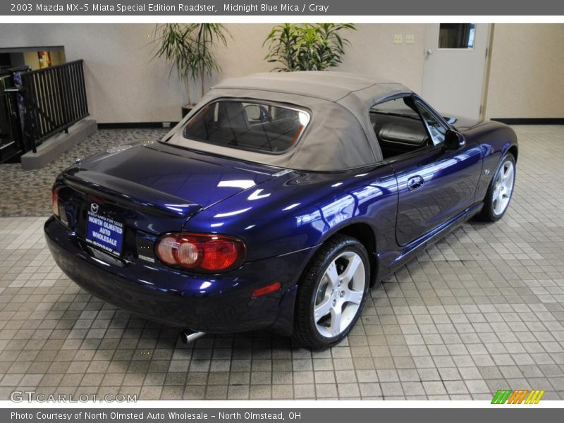 Midnight Blue Mica / Gray 2003 Mazda MX-5 Miata Special Edition Roadster