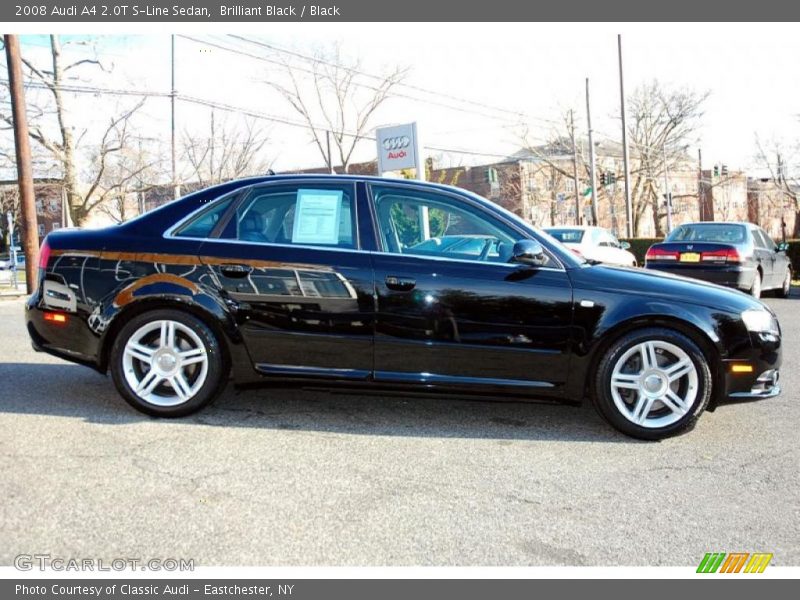 Brilliant Black / Black 2008 Audi A4 2.0T S-Line Sedan