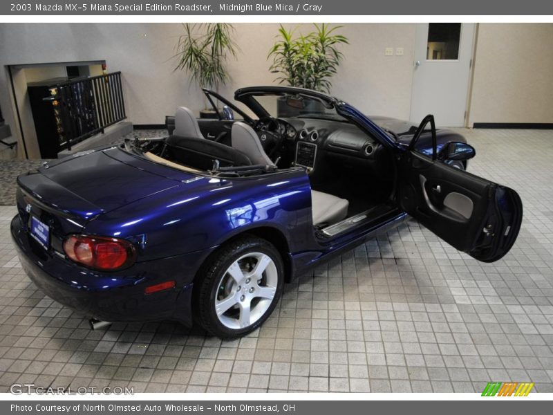 Midnight Blue Mica / Gray 2003 Mazda MX-5 Miata Special Edition Roadster