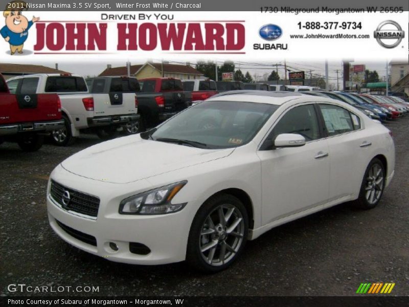 Winter Frost White / Charcoal 2011 Nissan Maxima 3.5 SV Sport