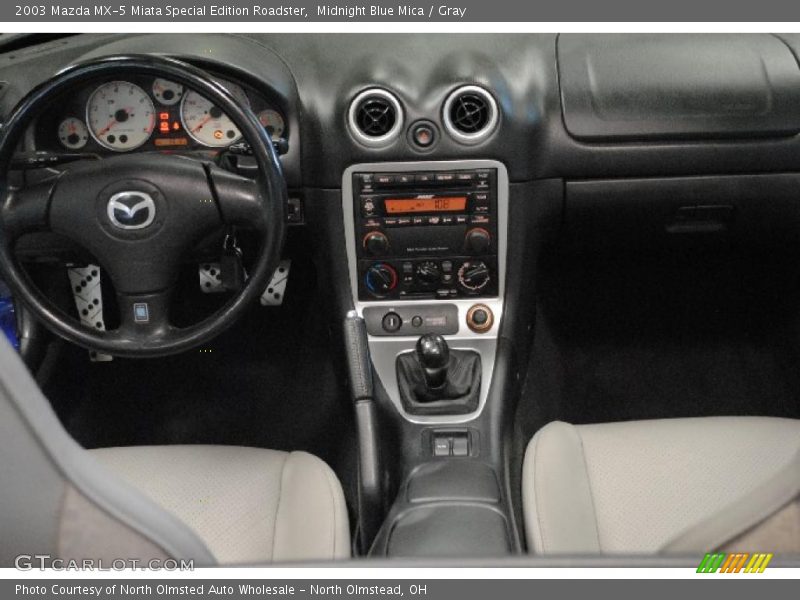 Midnight Blue Mica / Gray 2003 Mazda MX-5 Miata Special Edition Roadster