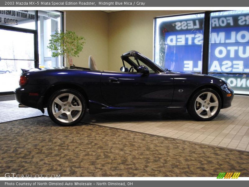 Midnight Blue Mica / Gray 2003 Mazda MX-5 Miata Special Edition Roadster