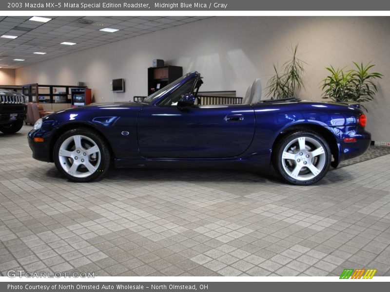 Midnight Blue Mica / Gray 2003 Mazda MX-5 Miata Special Edition Roadster