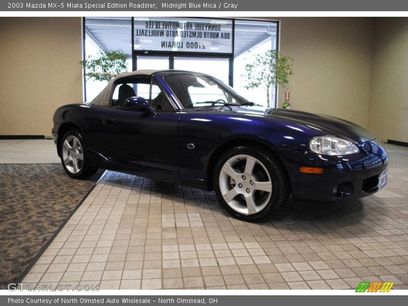 Midnight Blue Mica / Gray 2003 Mazda MX-5 Miata Special Edition Roadster