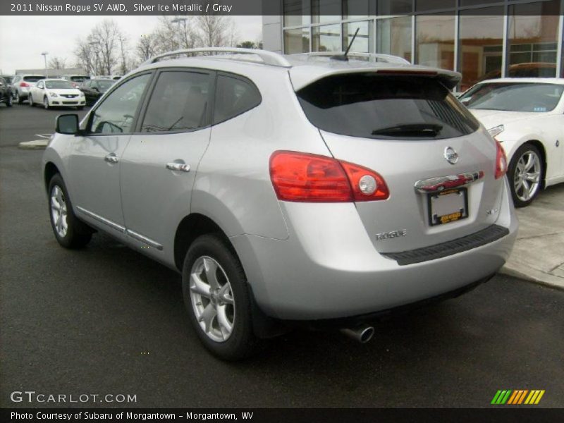 Silver Ice Metallic / Gray 2011 Nissan Rogue SV AWD