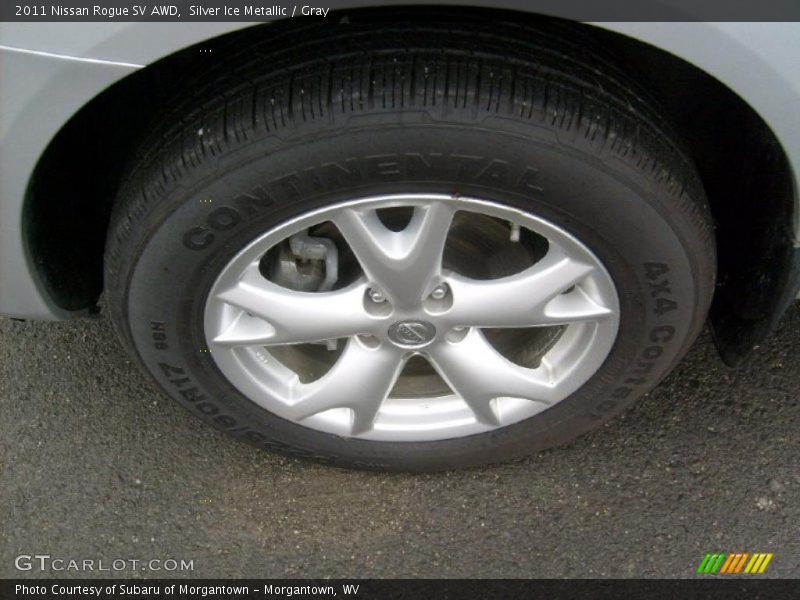 Silver Ice Metallic / Gray 2011 Nissan Rogue SV AWD