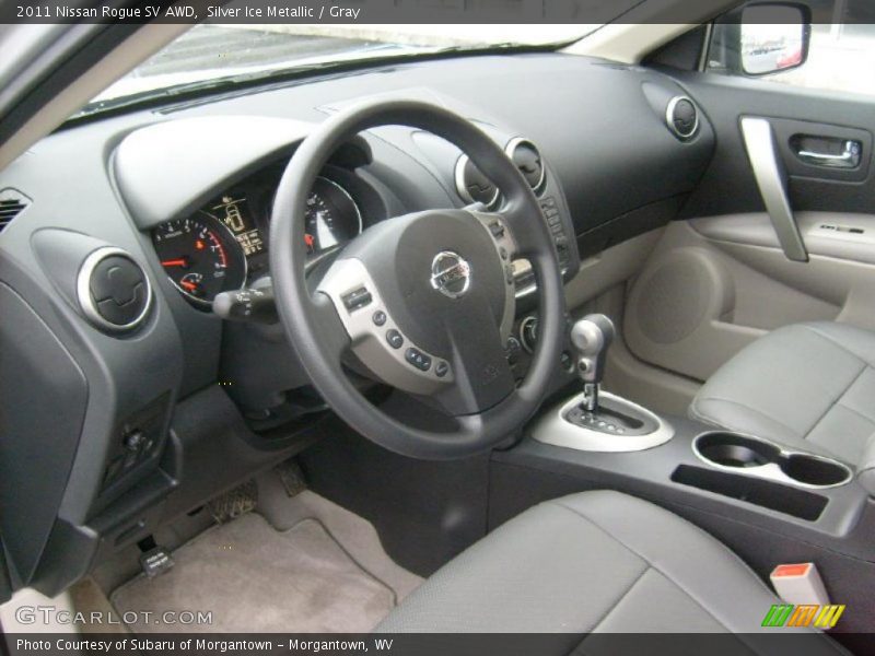 Silver Ice Metallic / Gray 2011 Nissan Rogue SV AWD