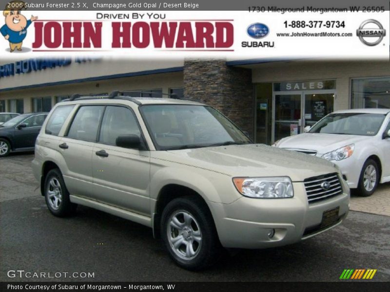 Champagne Gold Opal / Desert Beige 2006 Subaru Forester 2.5 X