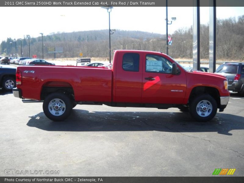 Fire Red / Dark Titanium 2011 GMC Sierra 2500HD Work Truck Extended Cab 4x4