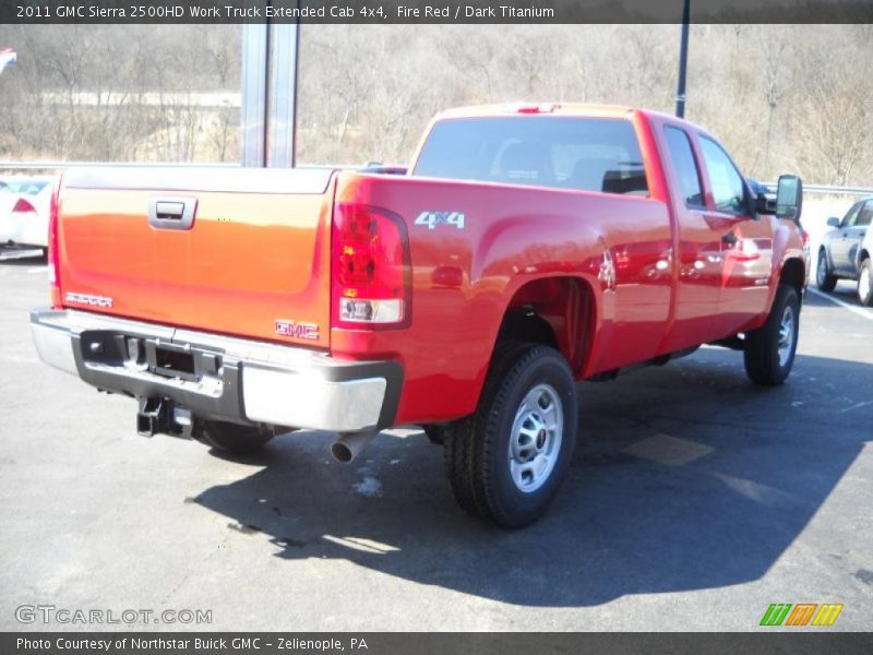 Fire Red / Dark Titanium 2011 GMC Sierra 2500HD Work Truck Extended Cab 4x4