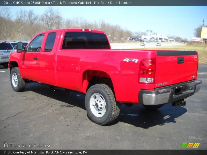 Fire Red / Dark Titanium 2011 GMC Sierra 2500HD Work Truck Extended Cab 4x4