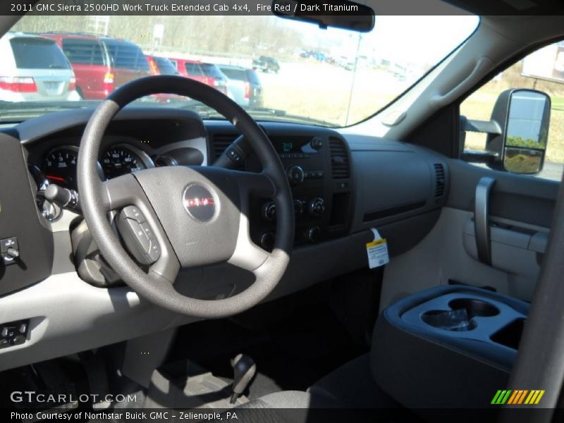 Fire Red / Dark Titanium 2011 GMC Sierra 2500HD Work Truck Extended Cab 4x4
