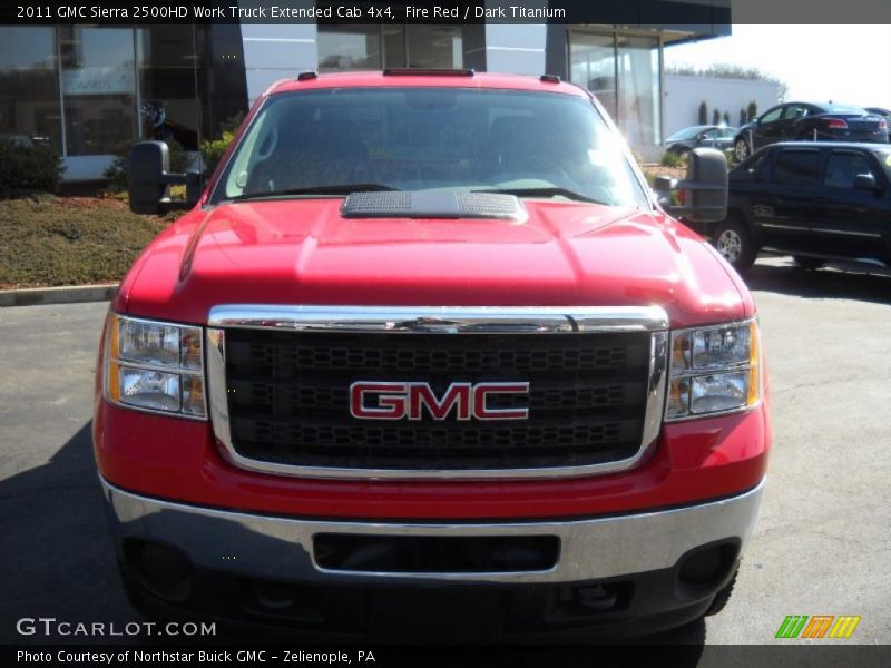 Fire Red / Dark Titanium 2011 GMC Sierra 2500HD Work Truck Extended Cab 4x4