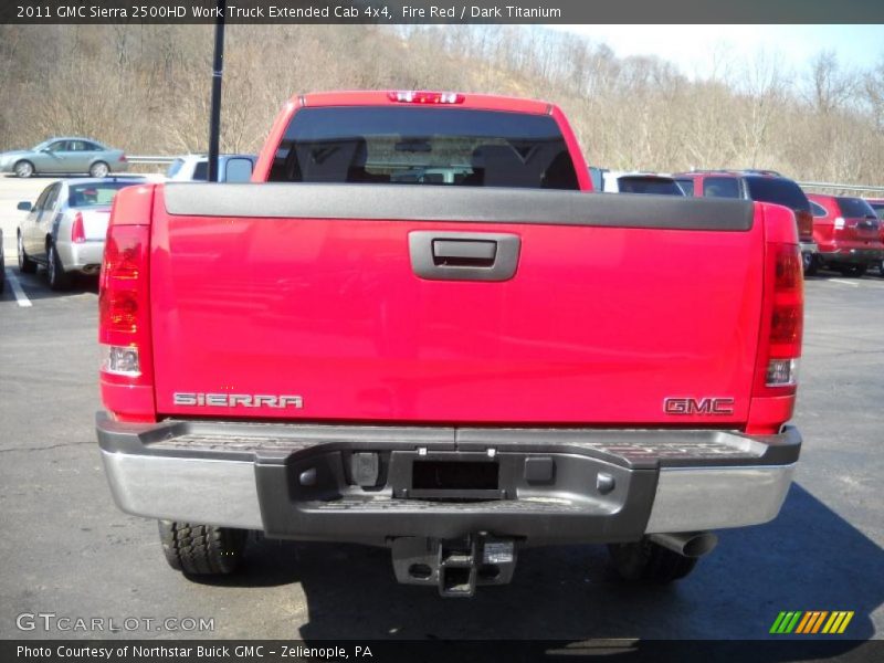 Fire Red / Dark Titanium 2011 GMC Sierra 2500HD Work Truck Extended Cab 4x4