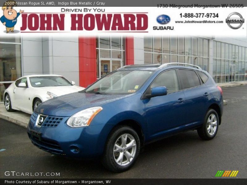 Indigo Blue Metallic / Gray 2008 Nissan Rogue SL AWD