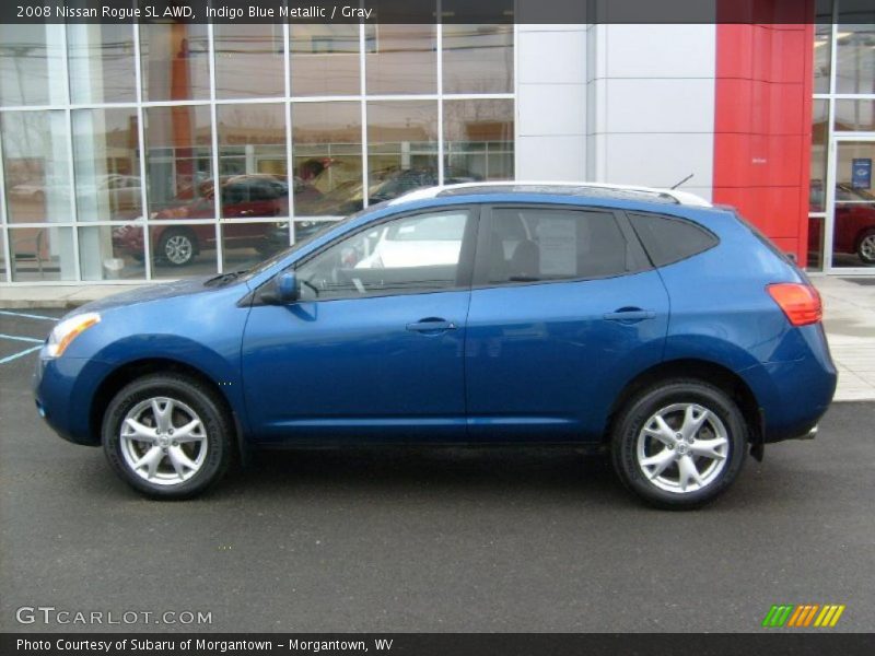 Indigo Blue Metallic / Gray 2008 Nissan Rogue SL AWD