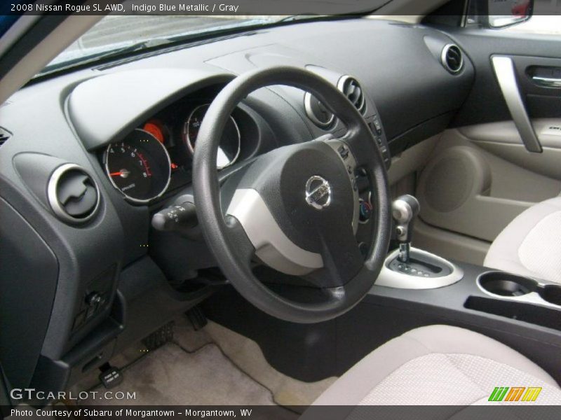 Indigo Blue Metallic / Gray 2008 Nissan Rogue SL AWD