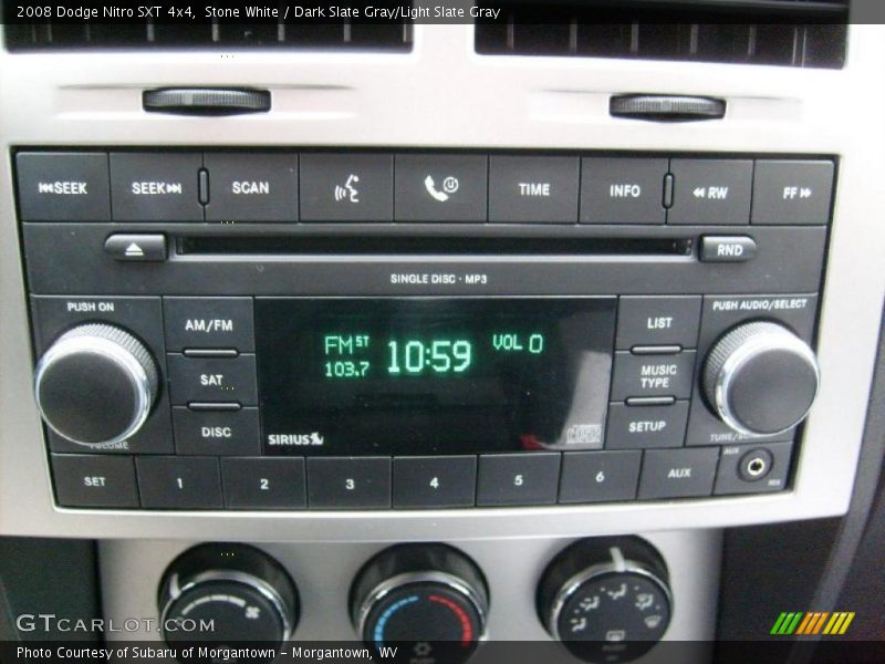 Stone White / Dark Slate Gray/Light Slate Gray 2008 Dodge Nitro SXT 4x4