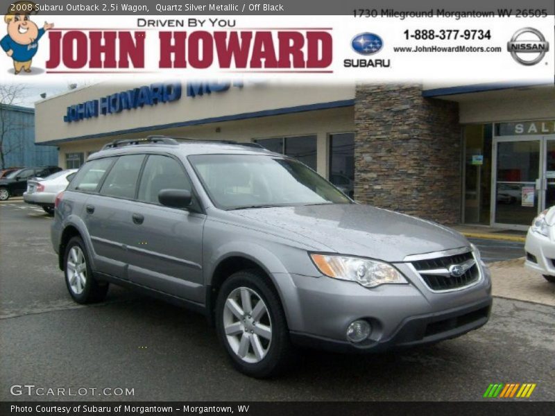 Quartz Silver Metallic / Off Black 2008 Subaru Outback 2.5i Wagon