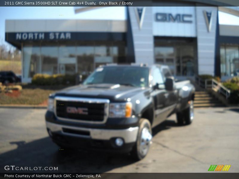 Onyx Black / Ebony 2011 GMC Sierra 3500HD SLT Crew Cab 4x4 Dually