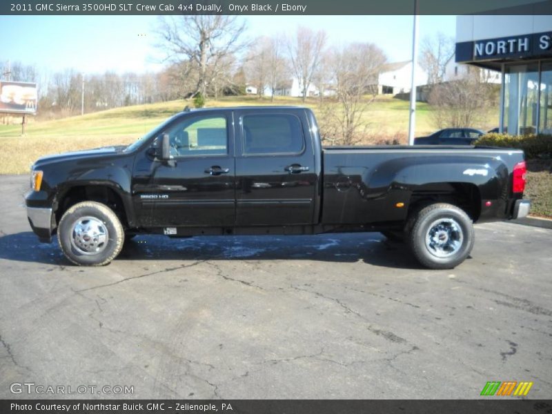 Onyx Black / Ebony 2011 GMC Sierra 3500HD SLT Crew Cab 4x4 Dually